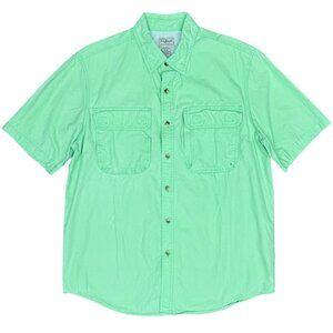Men's‎ L.L. BEAN Short Sleeve Button Down Shirt #280918 Green | Size M